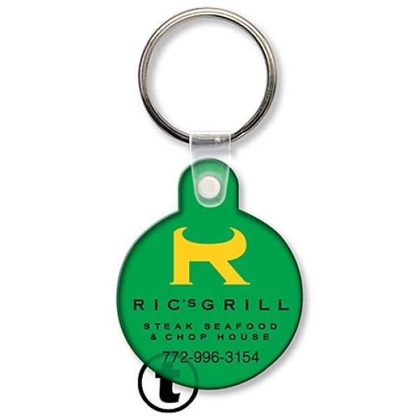 画像1: ラバーキーホルダー (Small Round w/Tab) (1)